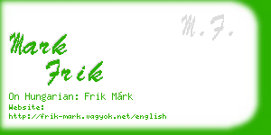 mark frik business card